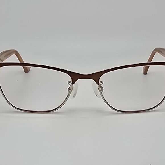 Coach HC5067 9234 Satin Brown Light Gold Crystal Brown Cat Eye Eyeglasses Frame - Picture 2 of 13